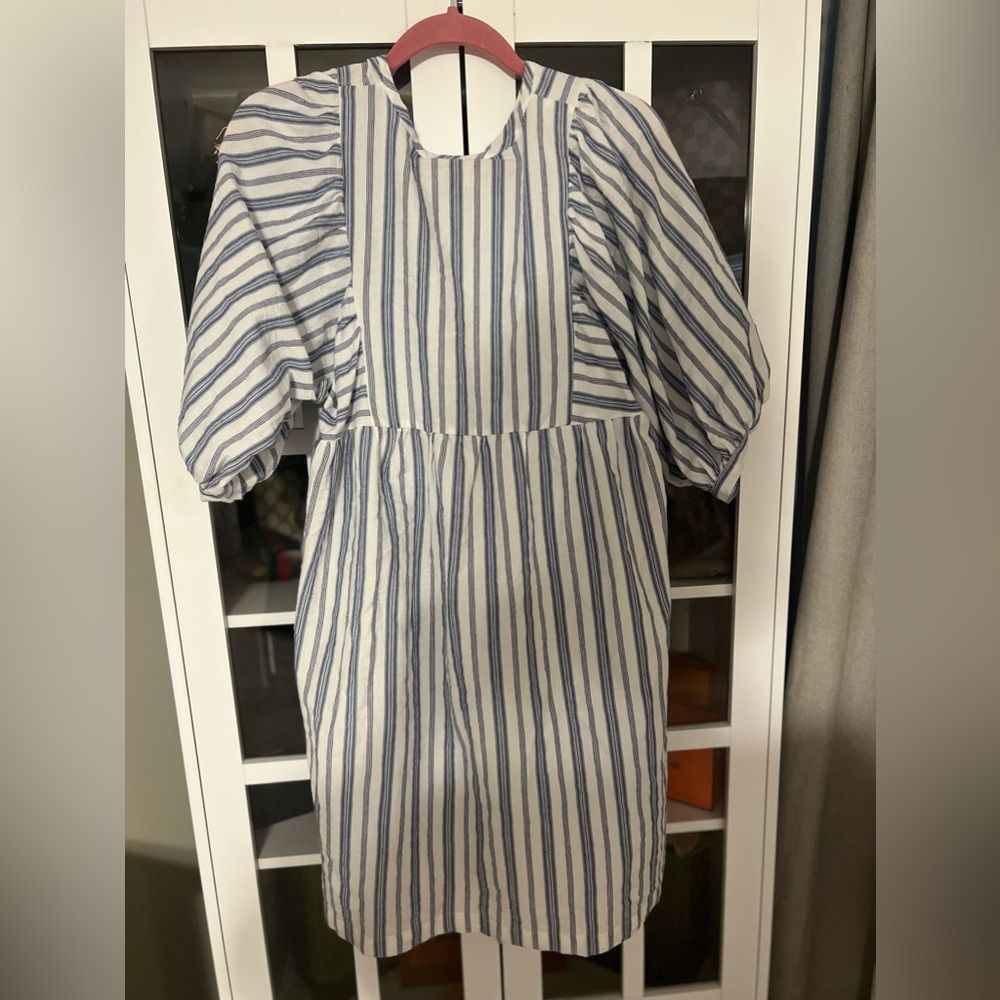 Universal Thread Women’s blue striped balloon sleeve dress size M - Picture 6 of 6